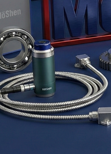 MōShen vibration sensor, bearing and armored sensor cable from the supplied product photograph